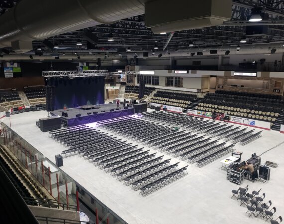 concert set up skyway